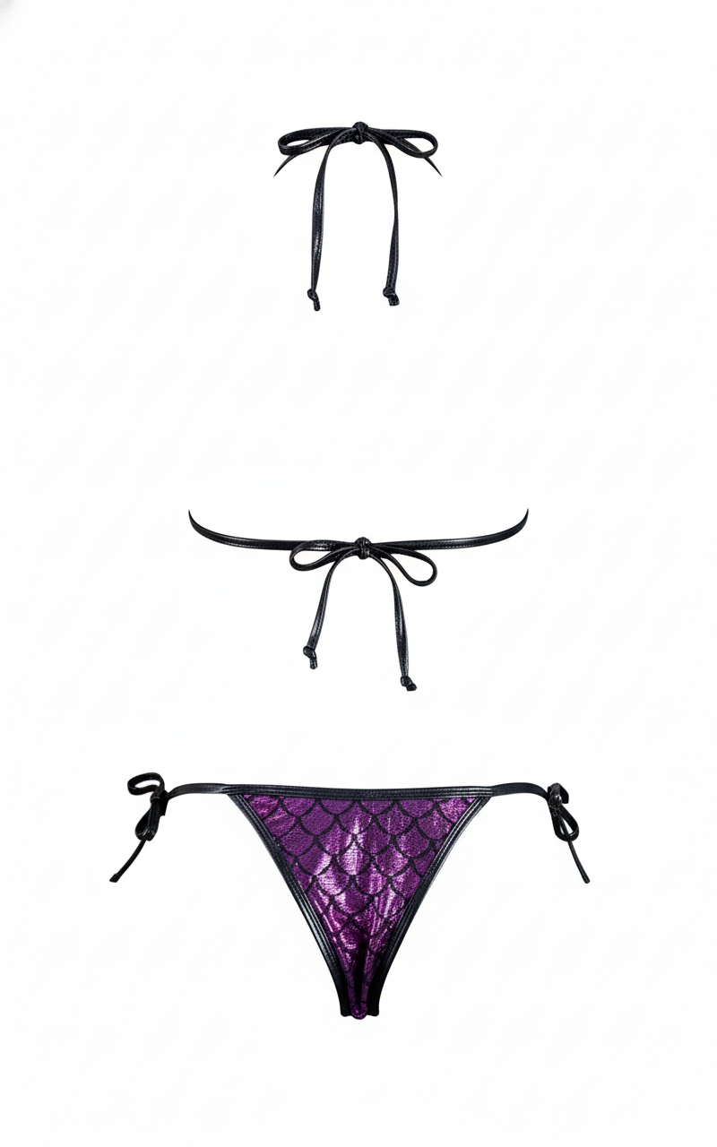 Bikini con brillo escamoso que enciende tu lado más atrevido