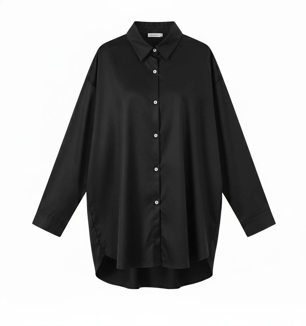 Blusa oversize tipo camisa para un look relajado y moderno