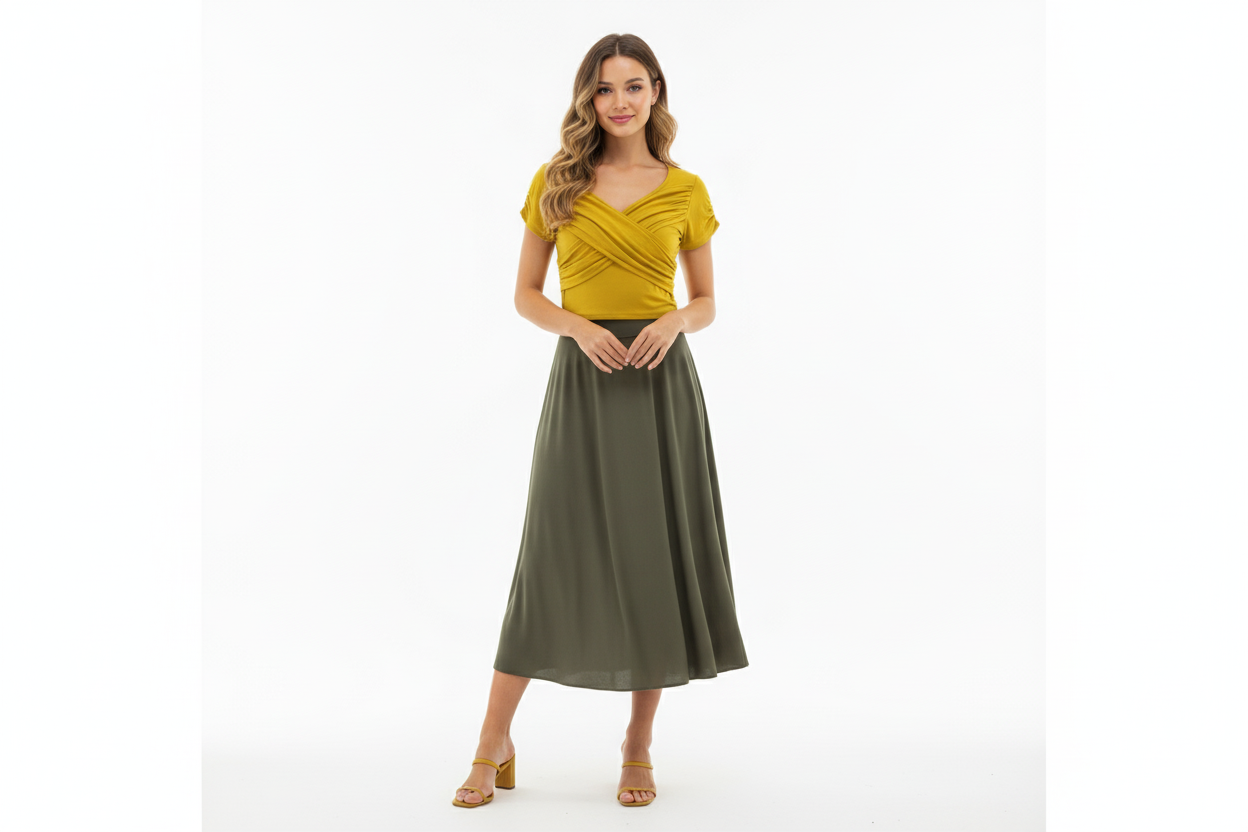 Blusa cruzada con hombros descubiertos que resalta tu figura con frescura