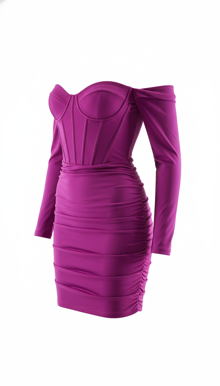 Vestido tipo corset con escote corazón que acentúa tu figura con sensualidad