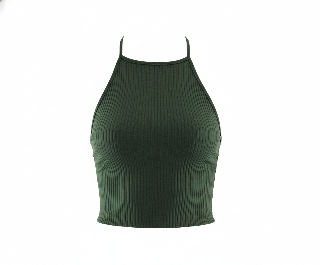 Blusa de tirantes con escote halter que enmarca tu silueta con actitud libre