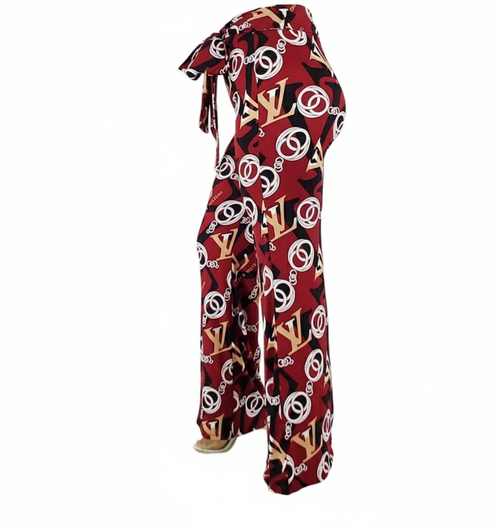 Pantalón acampanado con estampado que estiliza sin esfuerzo