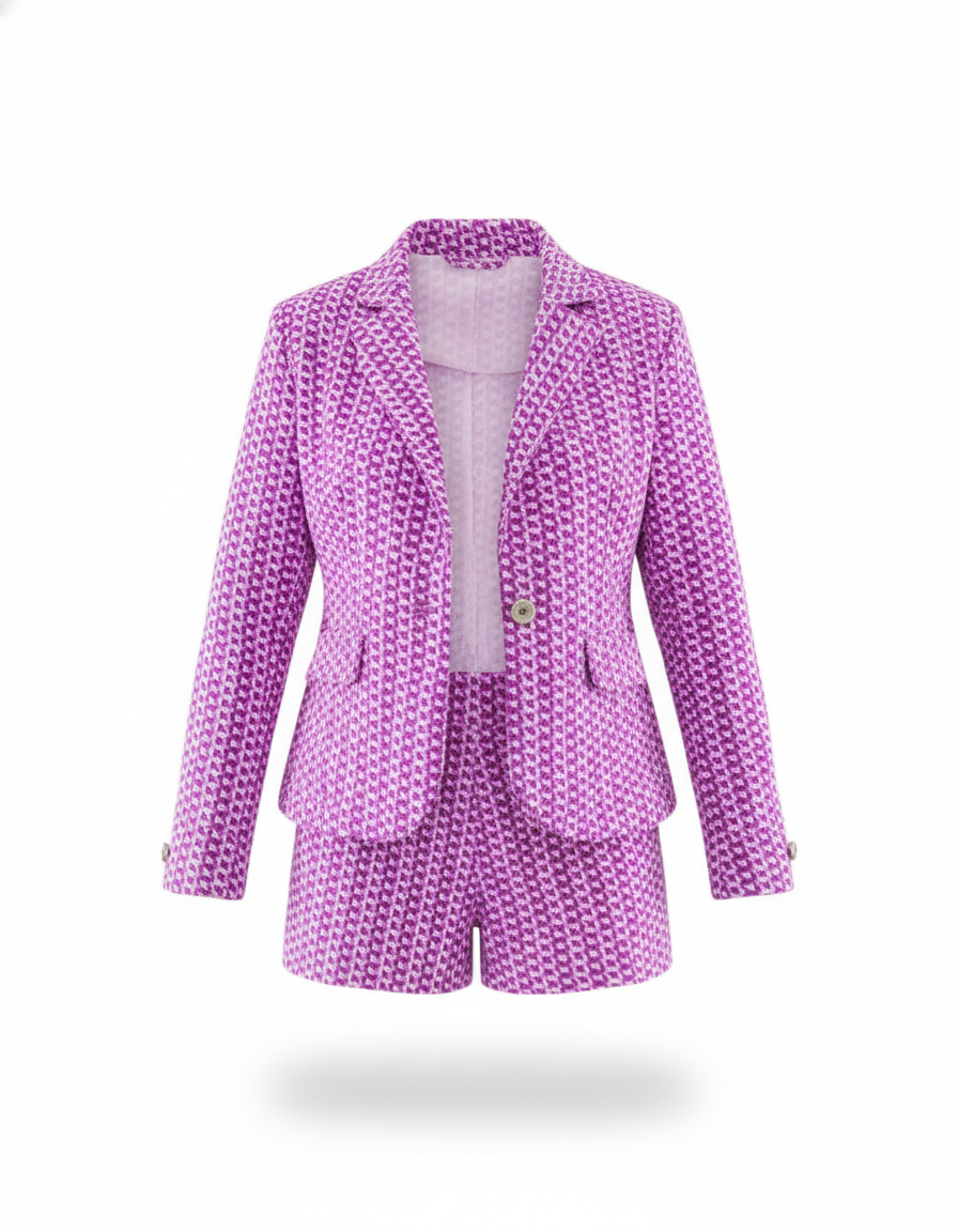 Conjunto short y blusa con blazer que enmarca tu personalidad atrevida