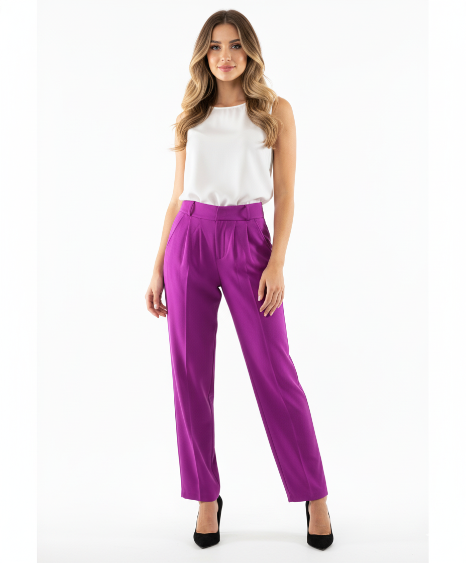 Pantalón recto con caída elegante que estiliza tu silueta