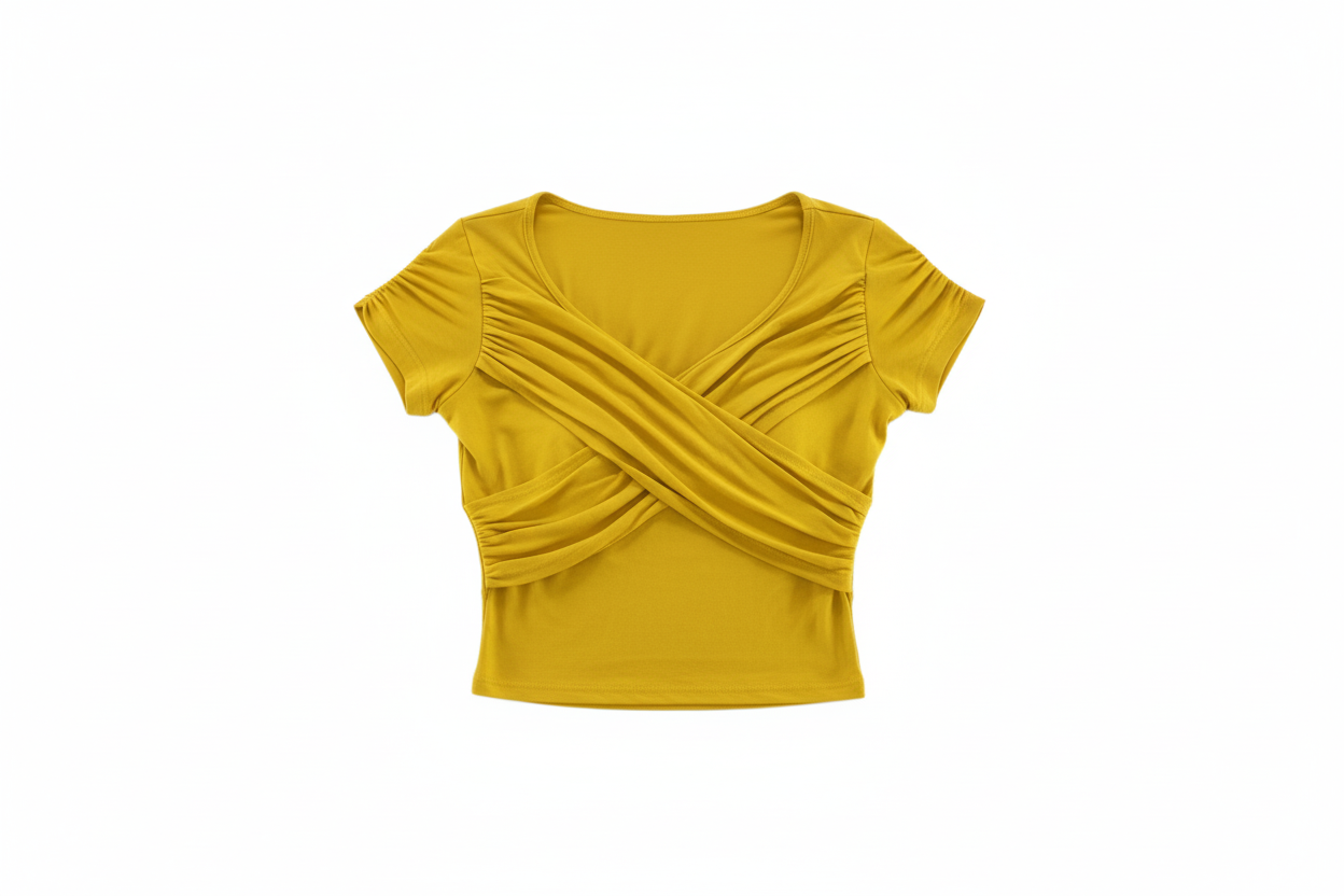 Blusa cruzada con hombros descubiertos que resalta tu figura con frescura