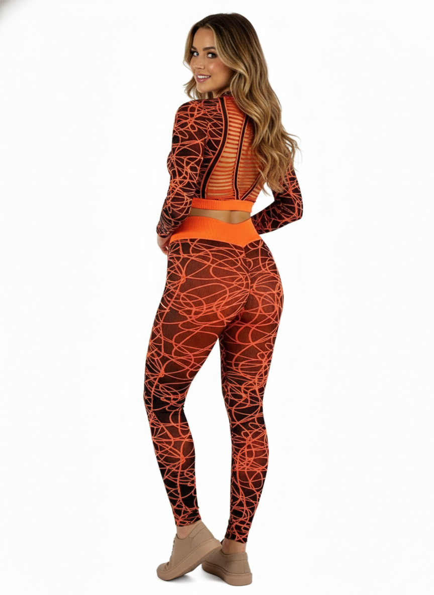 Conjunto deportivo largo con control que realza y estiliza tu silueta