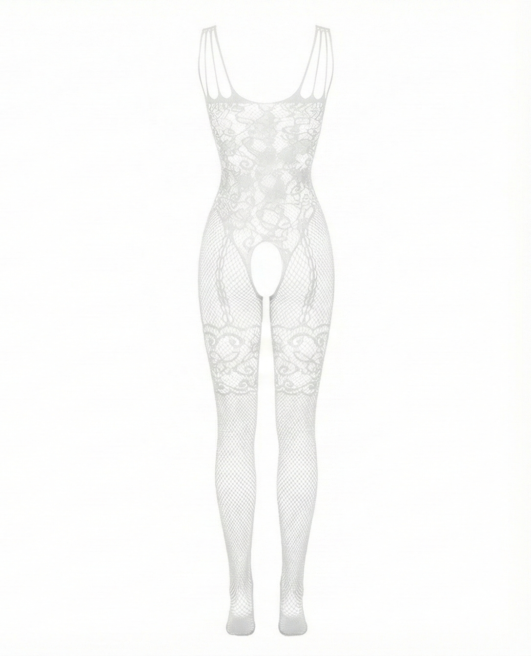 Enterizo largo de malla que envuelve tu silueta con sensualidad elegante