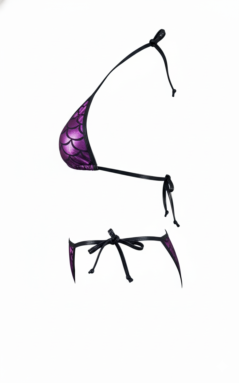Bikini con brillo escamoso que enciende tu lado más atrevido
