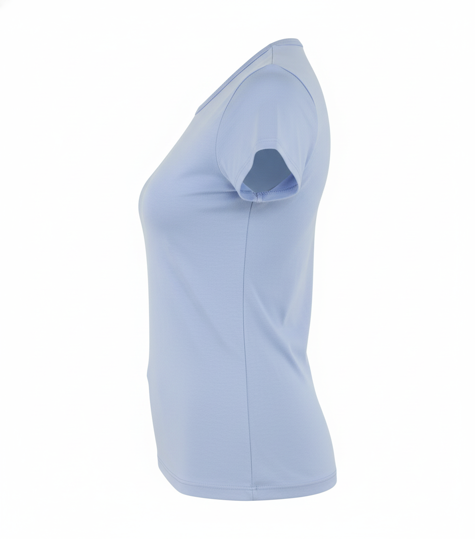 Blusa manga corta con energía deportiva femenina