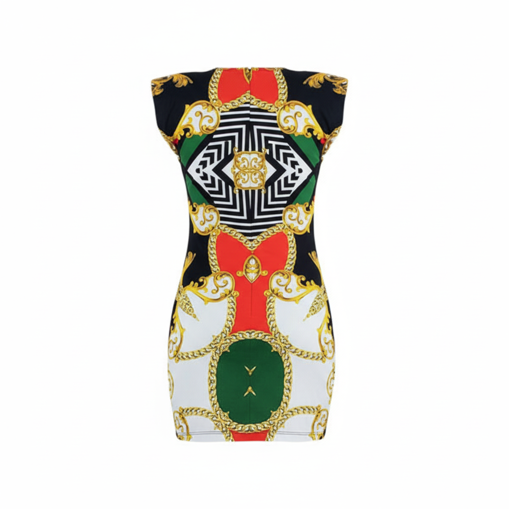 Minivestido estampado que proyecta diversión con estilo