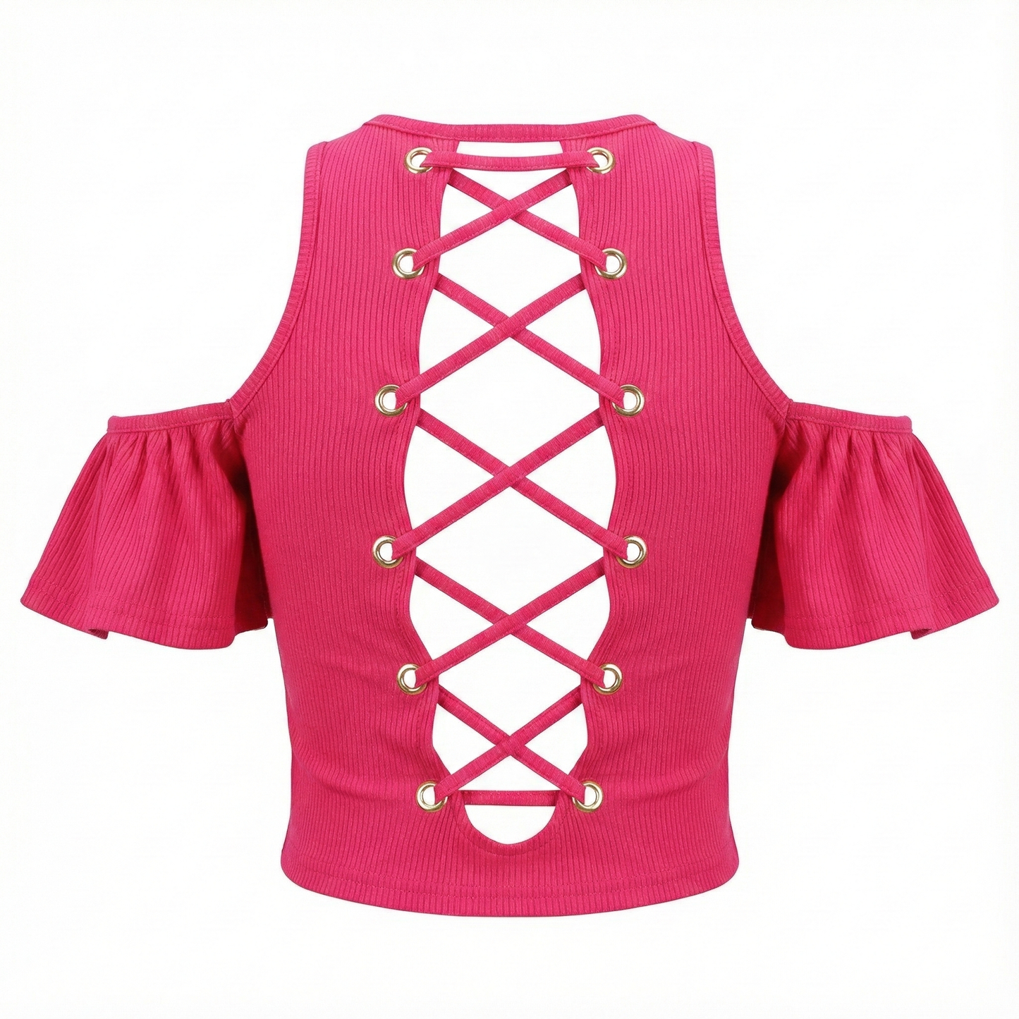 Blusa corta con hombros descubiertos que resalta tu personalidad