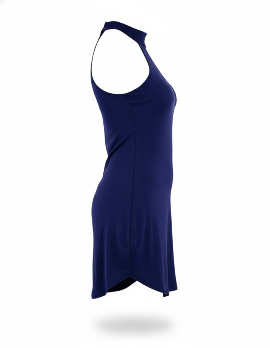 Minivestido sin mangas con corte que realza tu figura