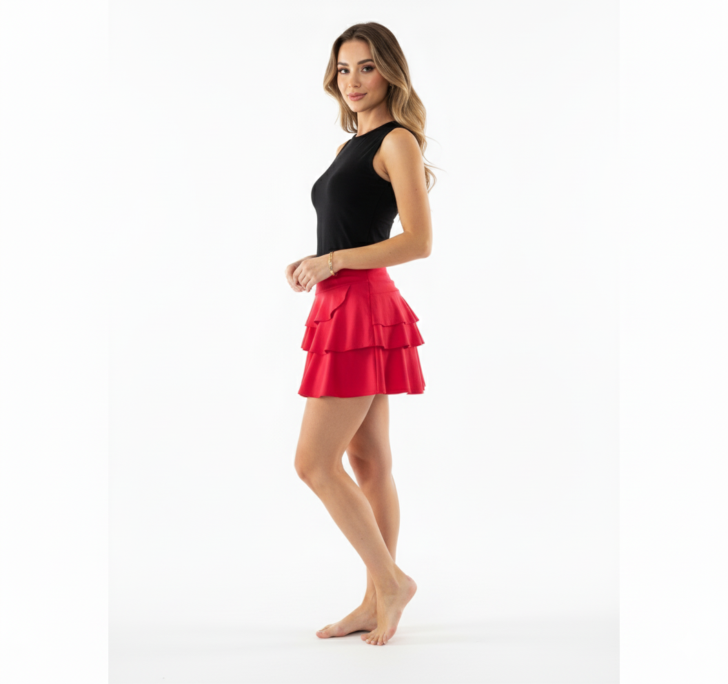 Minifalda con vuelo que aporta movimiento y coquetería a tu silueta