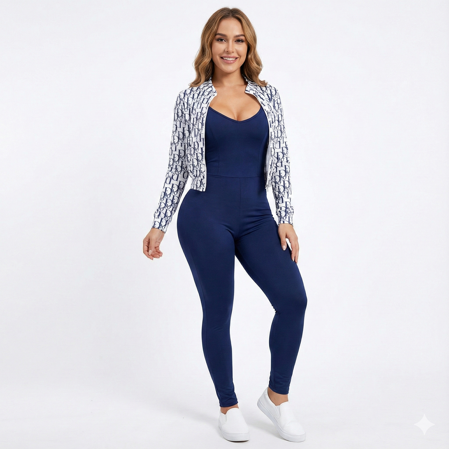 Palazzo deportivo con chaqueta que moldea tu figura y activa tu energía