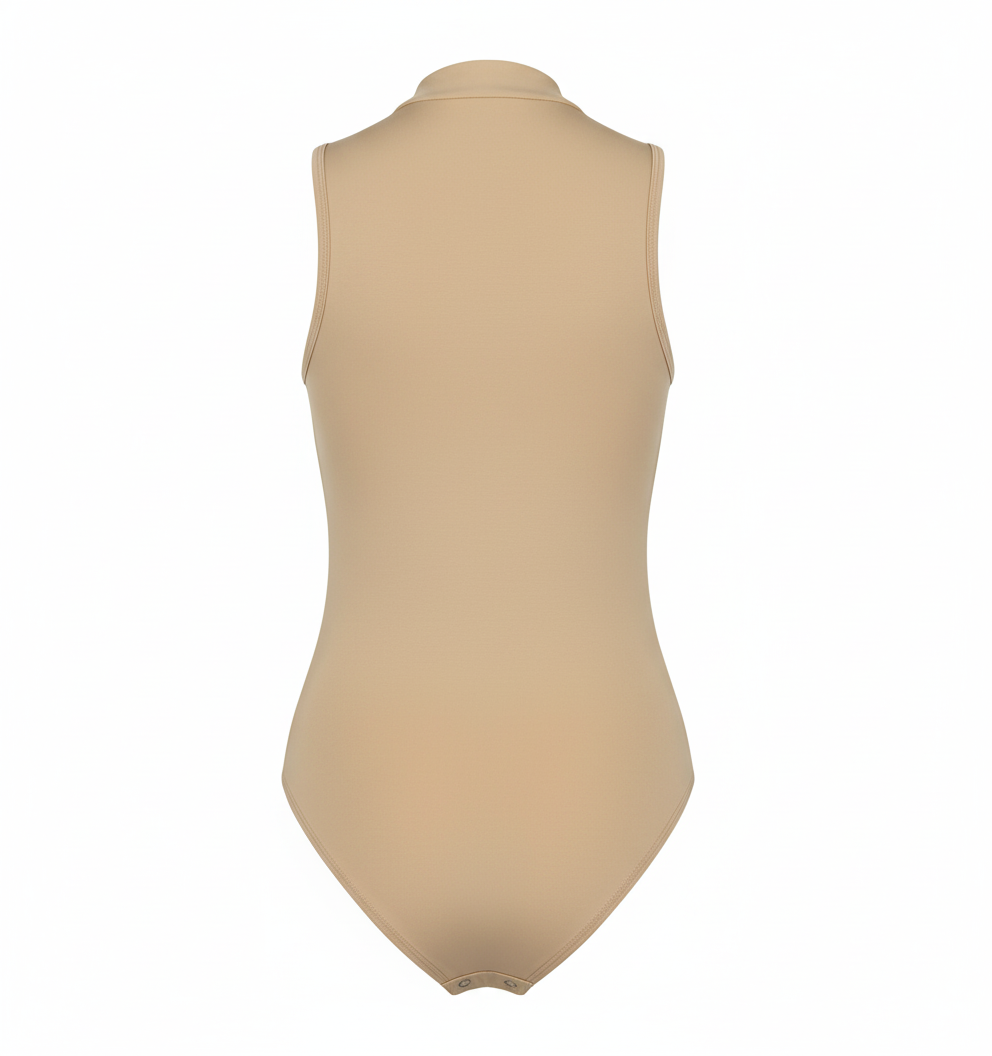 Pantyblusa sin mangas de caída limpia que resalta tu figura con elegancia natural