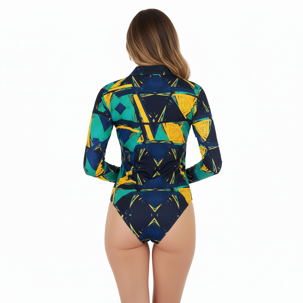 Pantyblusa manga larga con estampado que realza tu estilo creativo