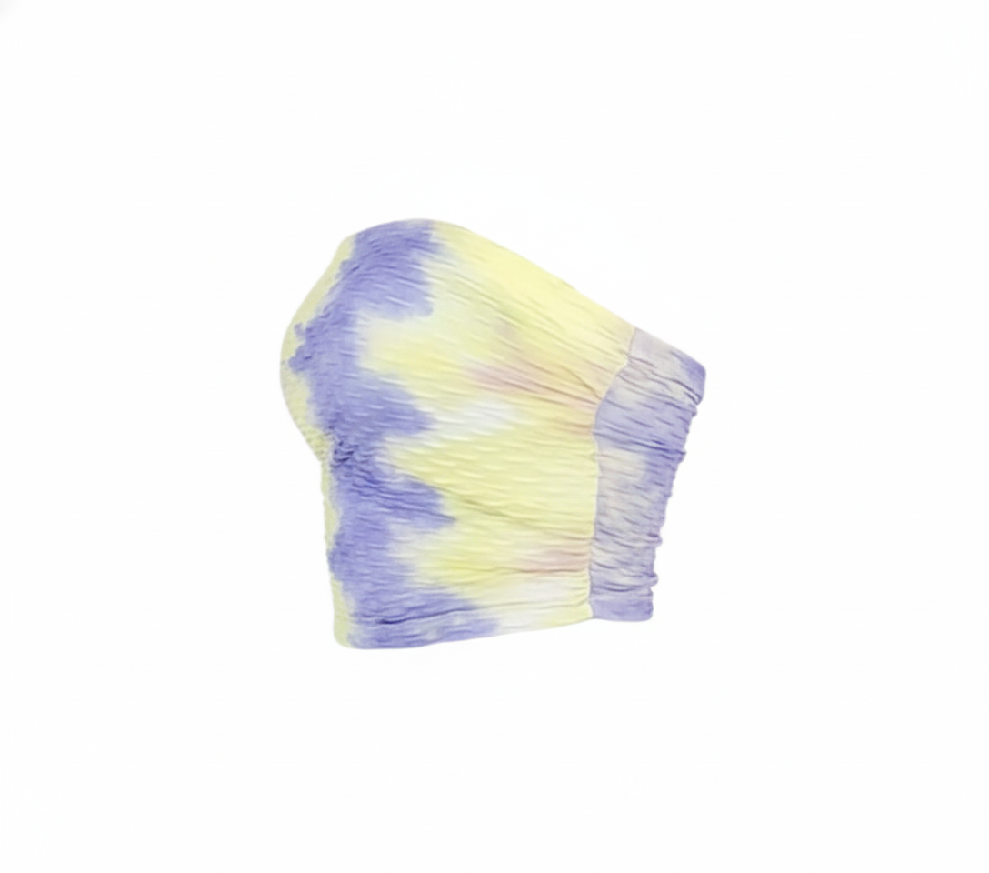 Crop top tipo tubo con estampado vibrante que resalta tu alegría natural