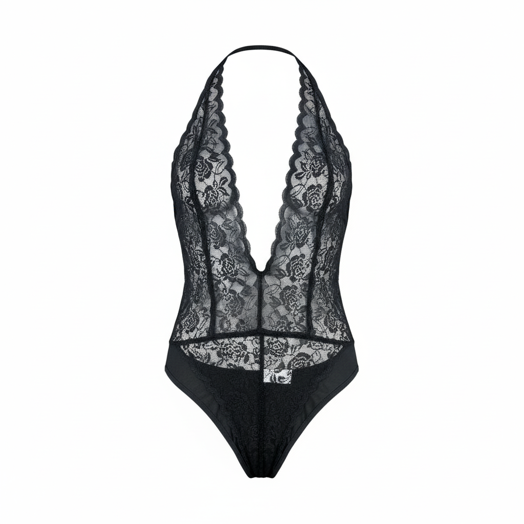 Body teddy con escote profundo que envuelve tu figura con sensualidad sutil