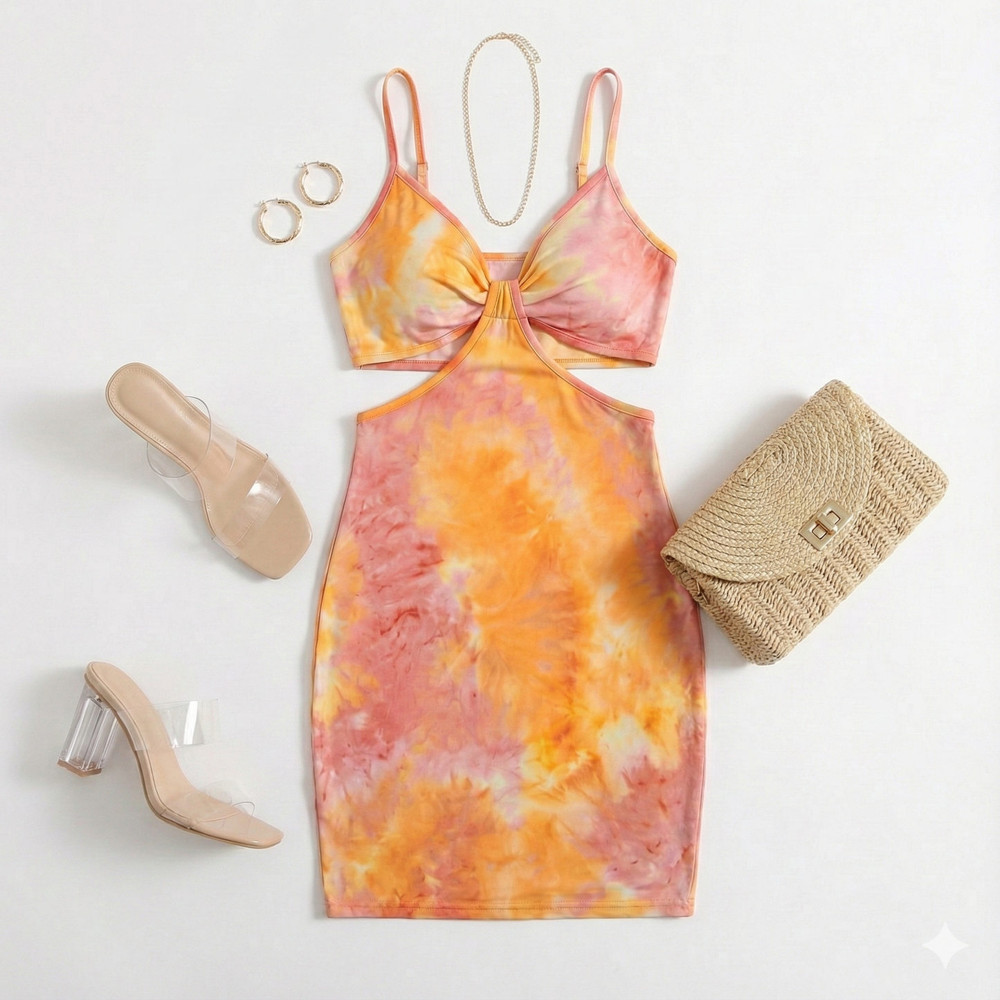 Minivestido de tirantes que realza tu figura con un toque vibrante y sensual