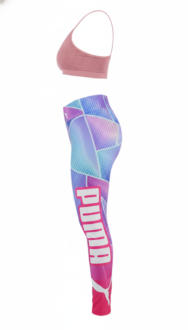 Conjunto deportivo Push Up con estampado abstracto que realza tu figura con actitud