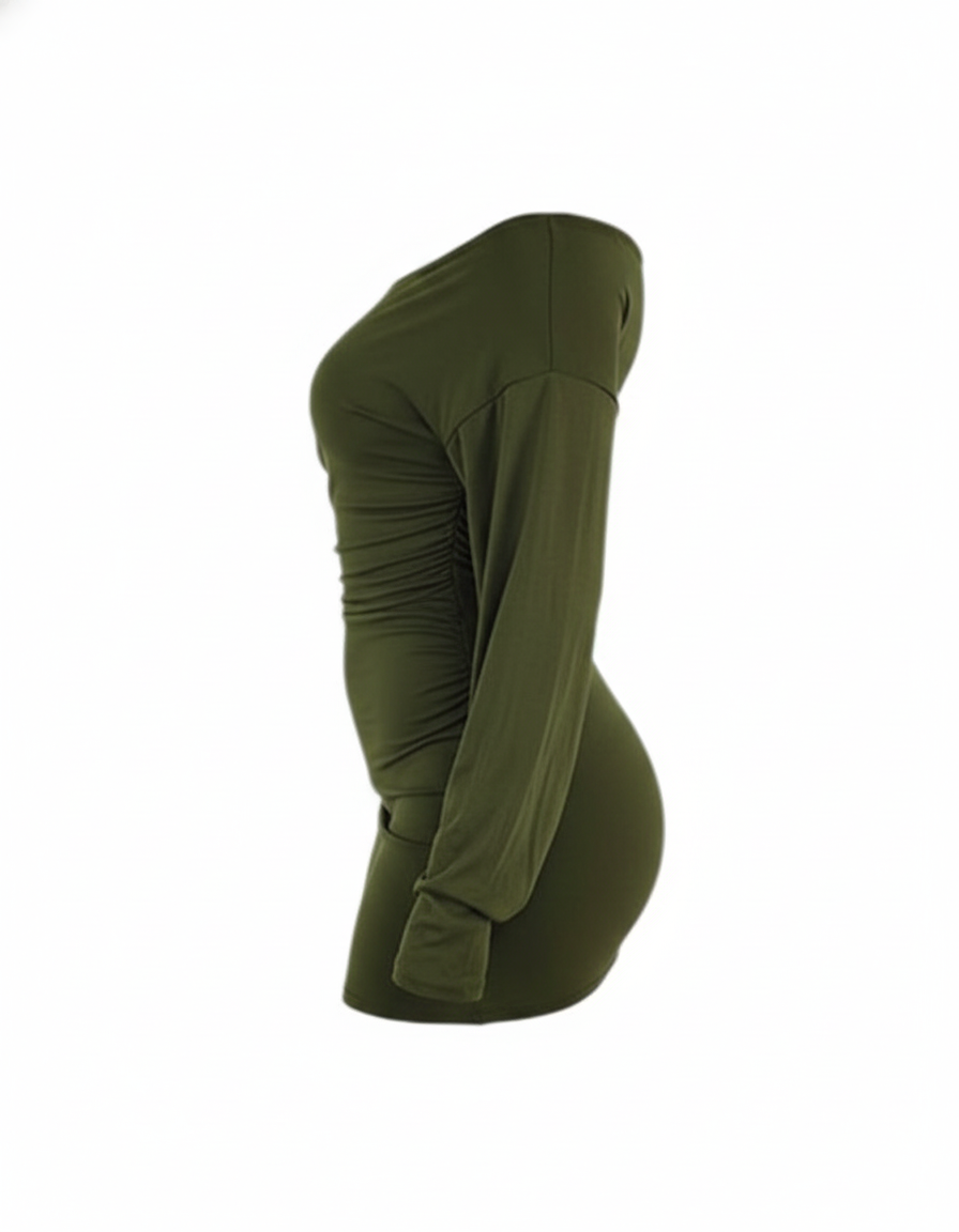 Minivestido de hombros descubiertos que enmarca tu silueta