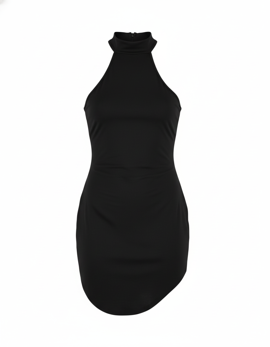 Minivestido sin mangas con corte que realza tu figura