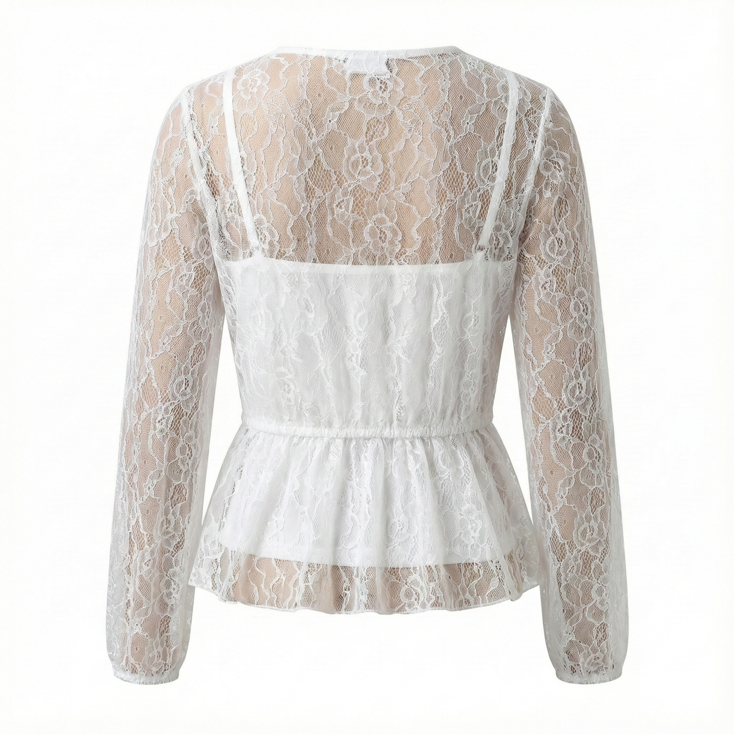 Blusa de encaje cruzada que resalta tu feminidad con delicadeza visual