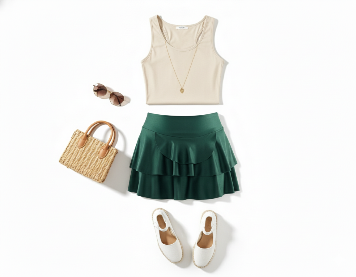 Minifalda con vuelo que aporta movimiento y coquetería a tu silueta