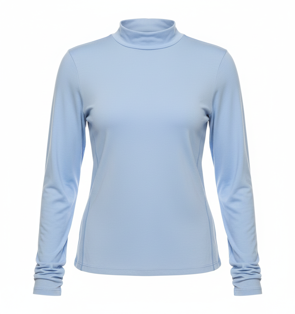 Pantyblusa manga larga con diseño liso que estiliza tu figura con discreción refinada