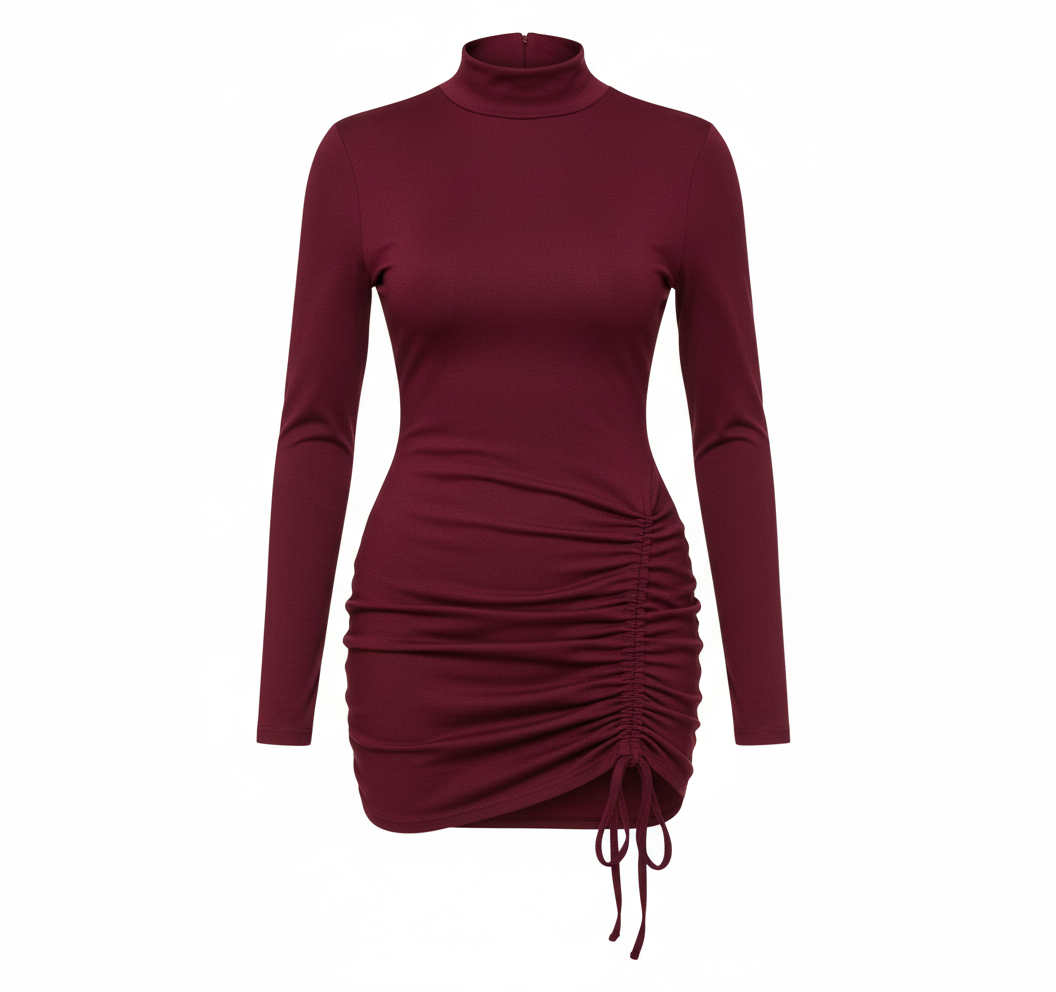 Minivestido manga larga con estructura que realza tu silueta