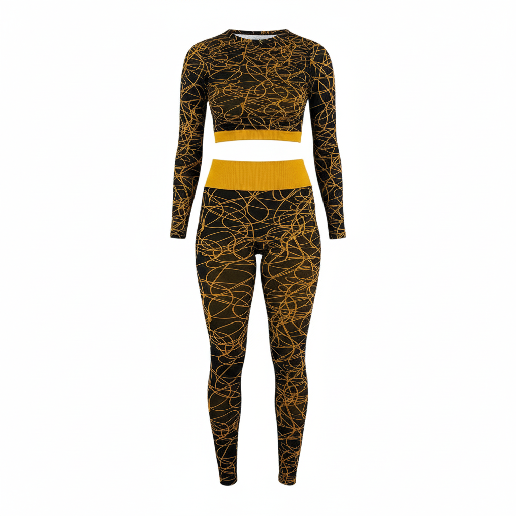 Conjunto deportivo largo con control que realza y estiliza tu silueta