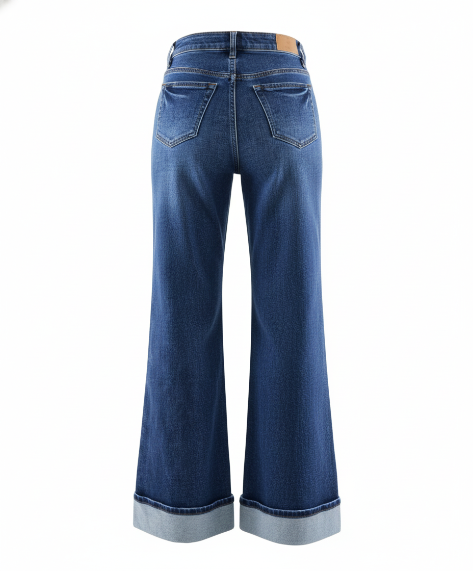 Pantalón acampanado de mezclilla que alarga tus piernas con estilo natural