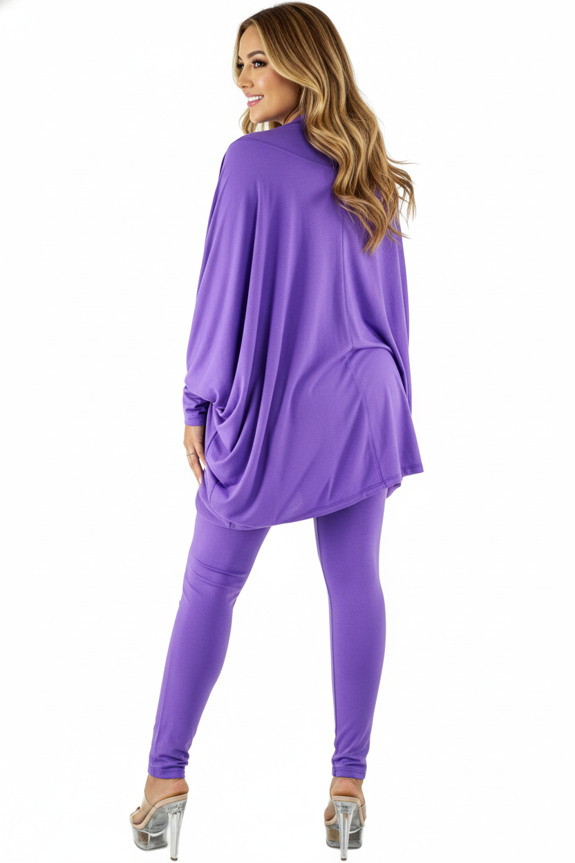 Conjunto casual con ensamble estilo alas que envuelve tu figura con fluidez