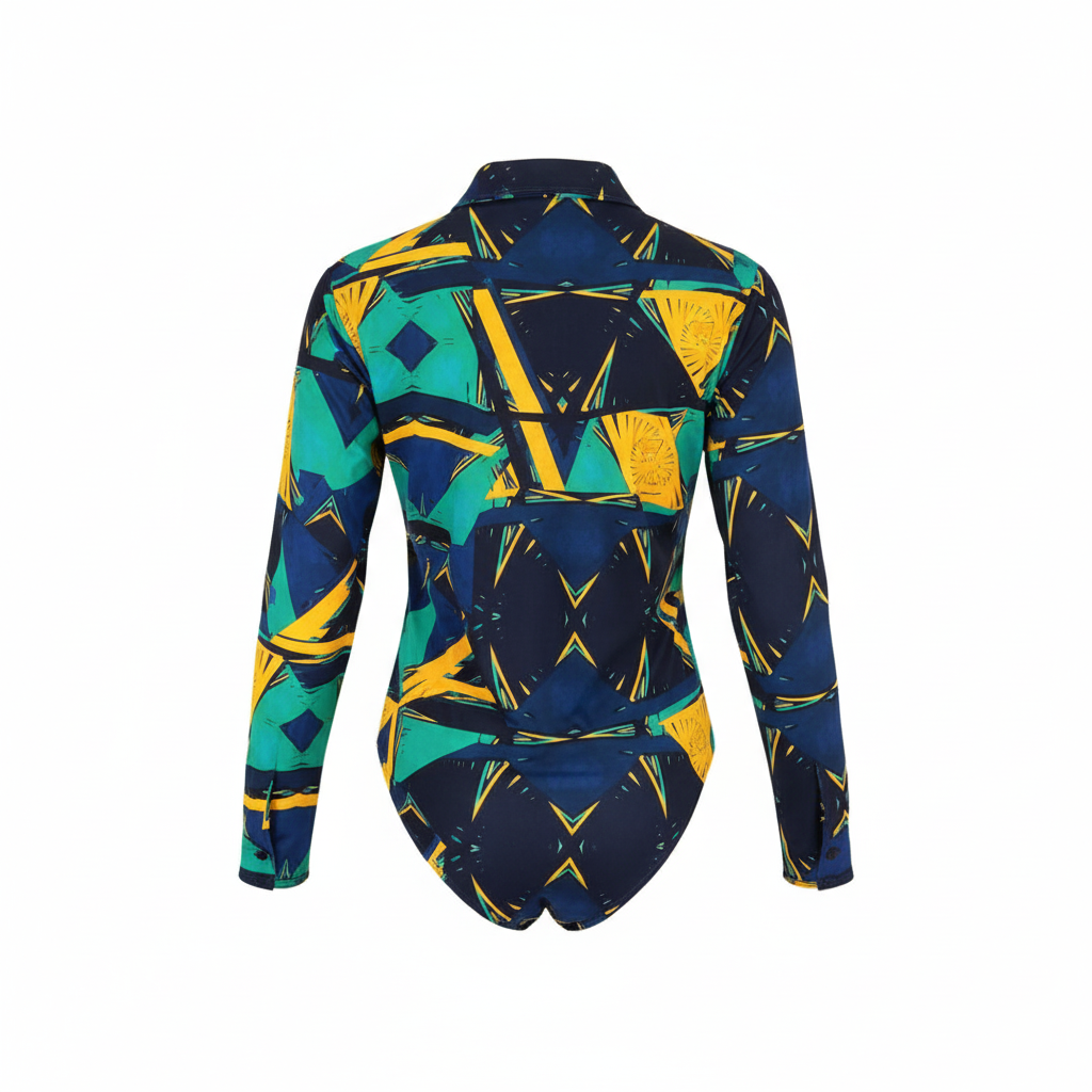 Pantyblusa manga larga con estampado que realza tu estilo creativo