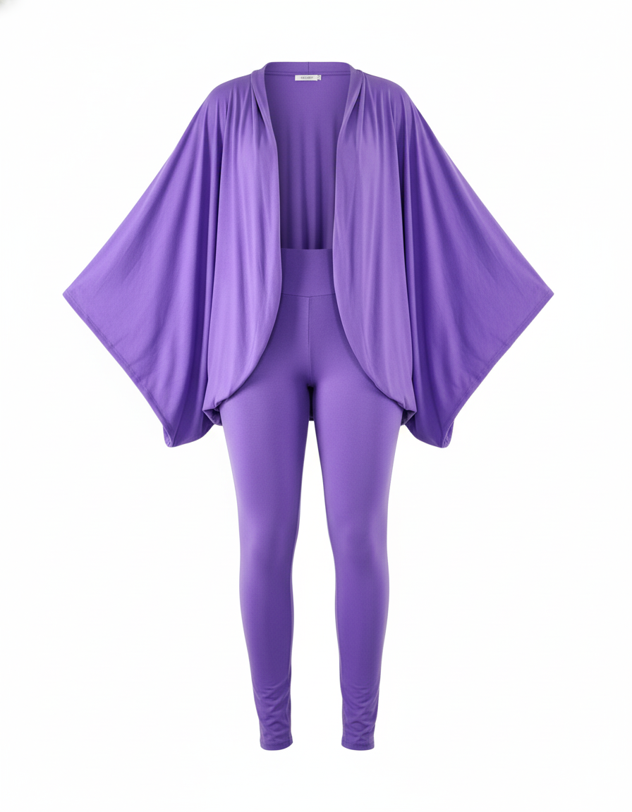 Conjunto casual con ensamble estilo alas que envuelve tu figura con fluidez