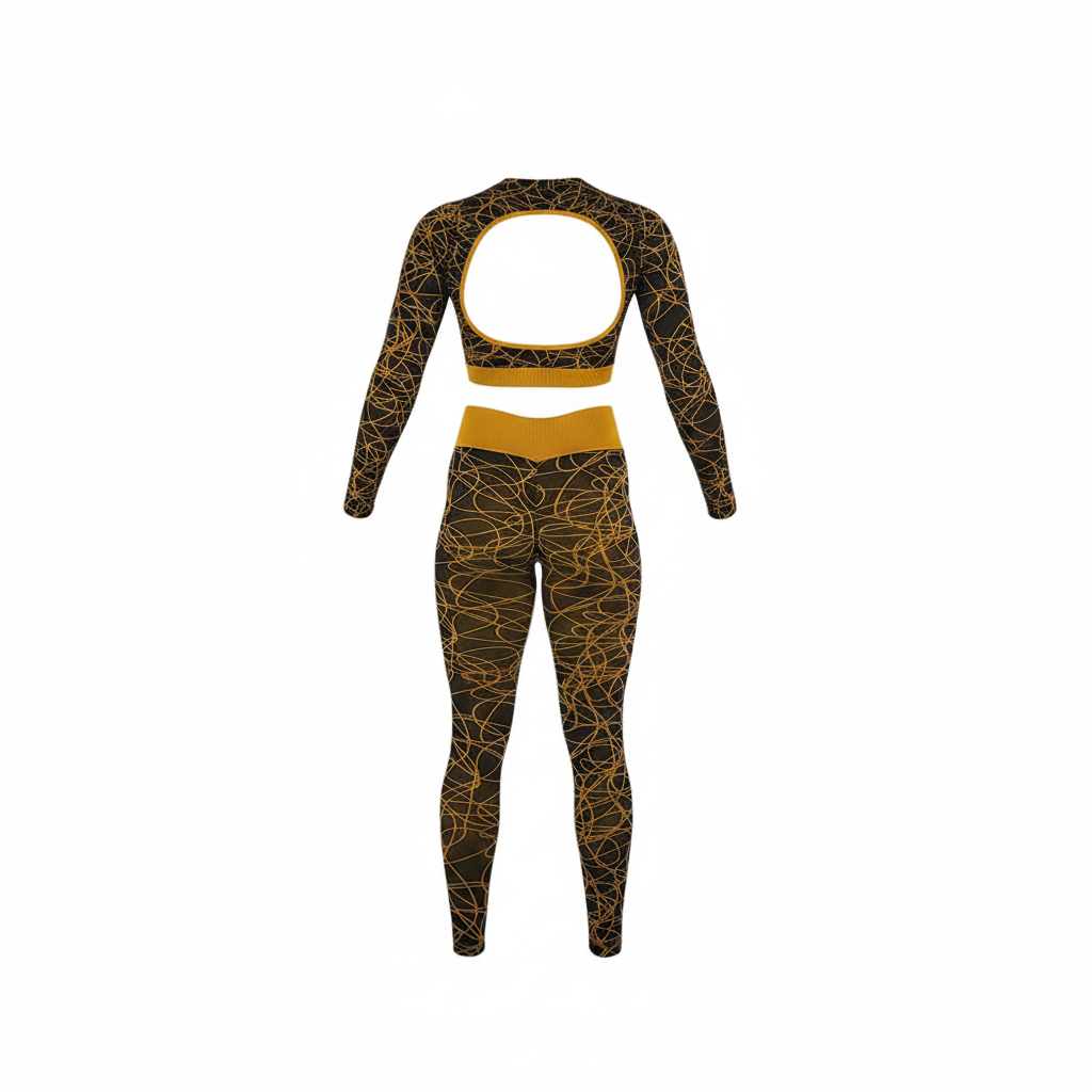 Conjunto deportivo largo con control que realza y estiliza tu silueta
