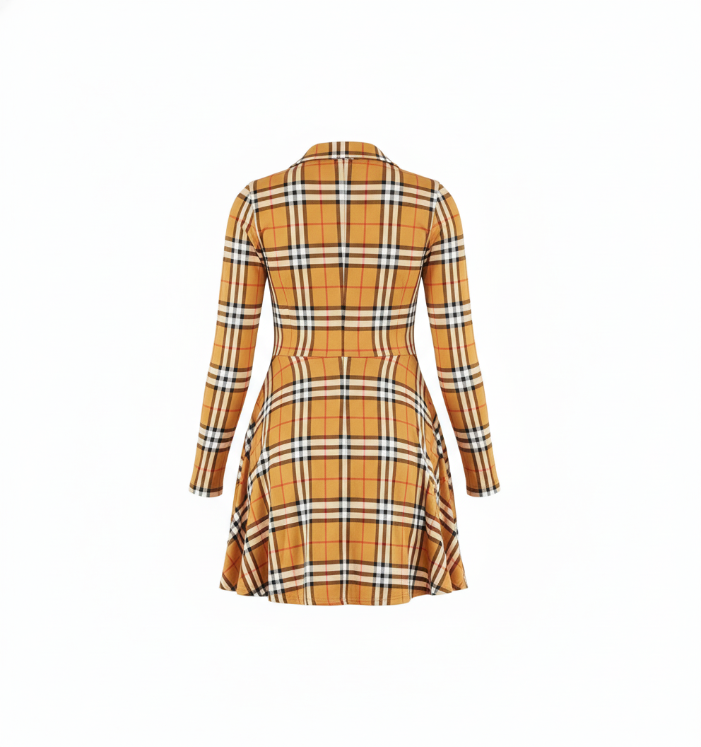 Mini vestido corte imperio con estampado que alarga visualmente