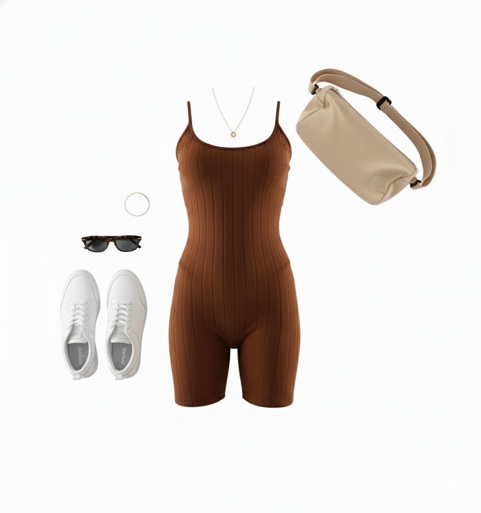 Enterizo corto de tirantes que define tu figura con libertad y sensualid