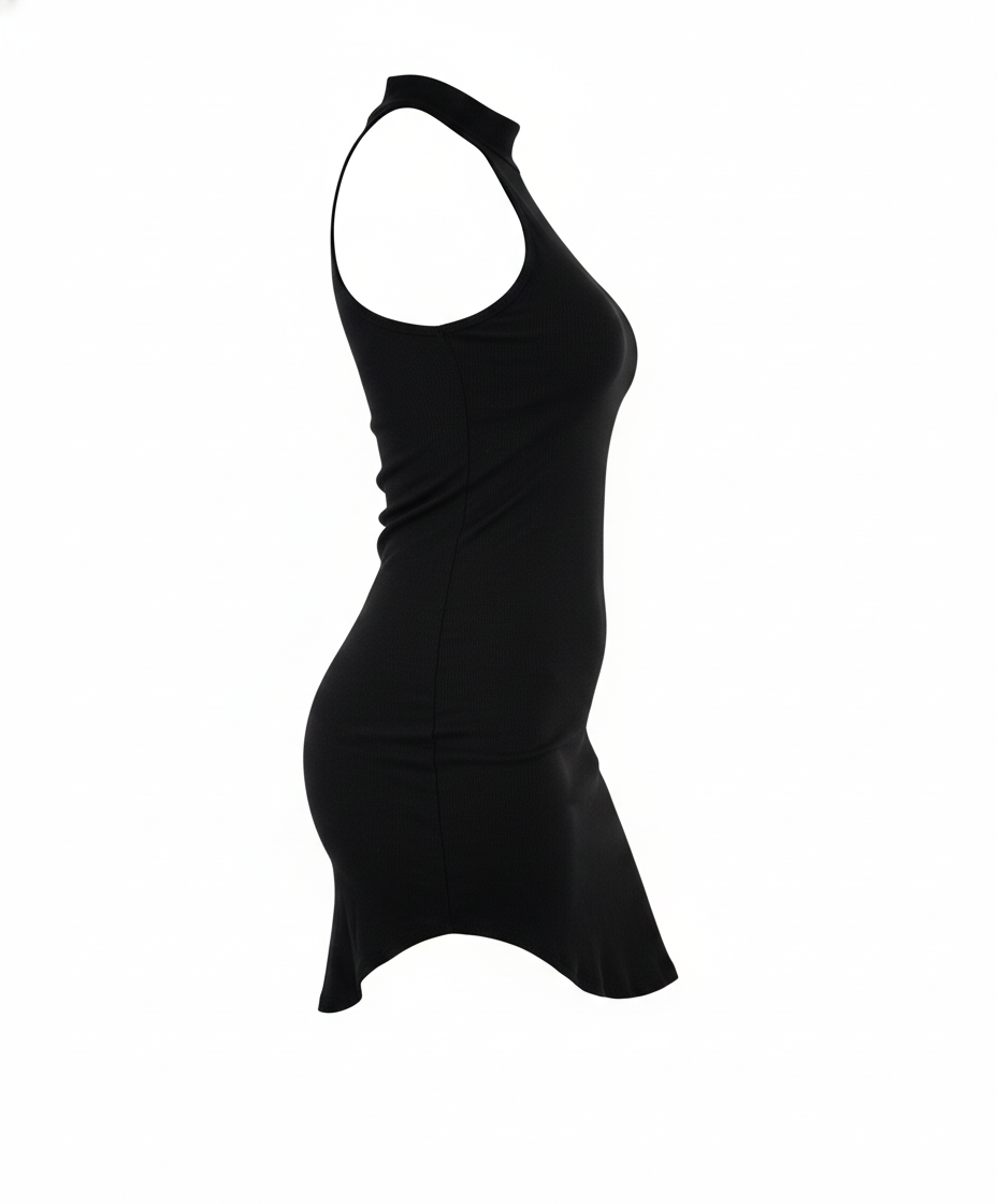 Minivestido sin mangas con corte que realza tu figura