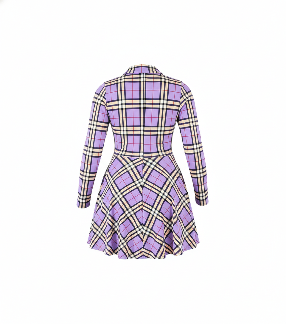 Mini vestido corte imperio con estampado que alarga visualmente