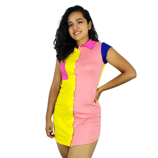 Blusón tipo polo con botones que enmarca tu figura
