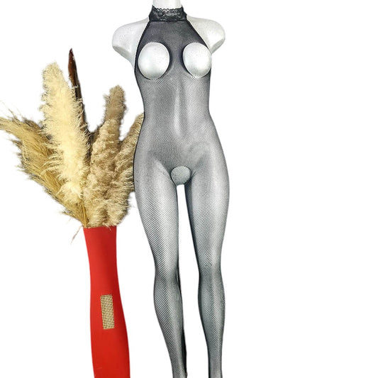 Body teddy largo de red que abraza tu silueta con seducción total