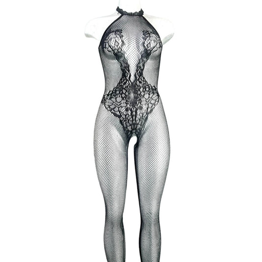 Body teddy largo con encaje que resalta cada curva con sensualidad audaz