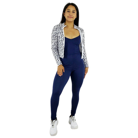 Palazzo deportivo con chaqueta que moldea tu figura y activa tu energía